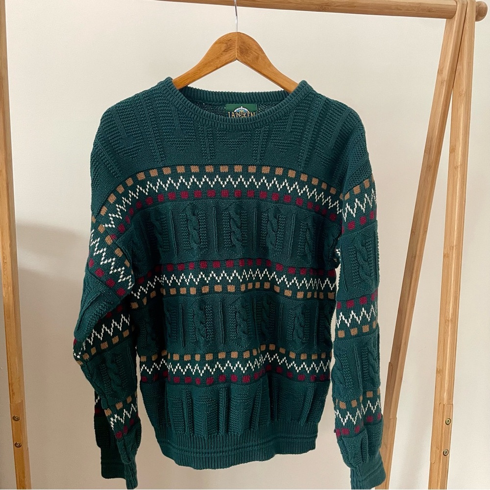 Vintage Abstract Geometric Patterned Chunky Textu… - image 2